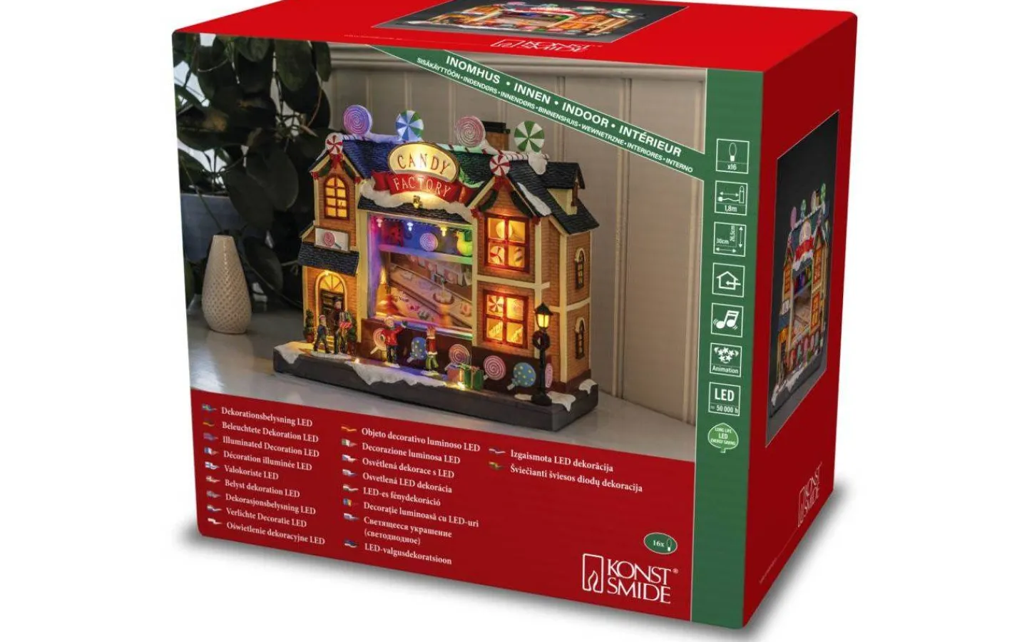 Julbyar Och Figurer<Konstsmide Juldekoration Godisfabrik med Musik