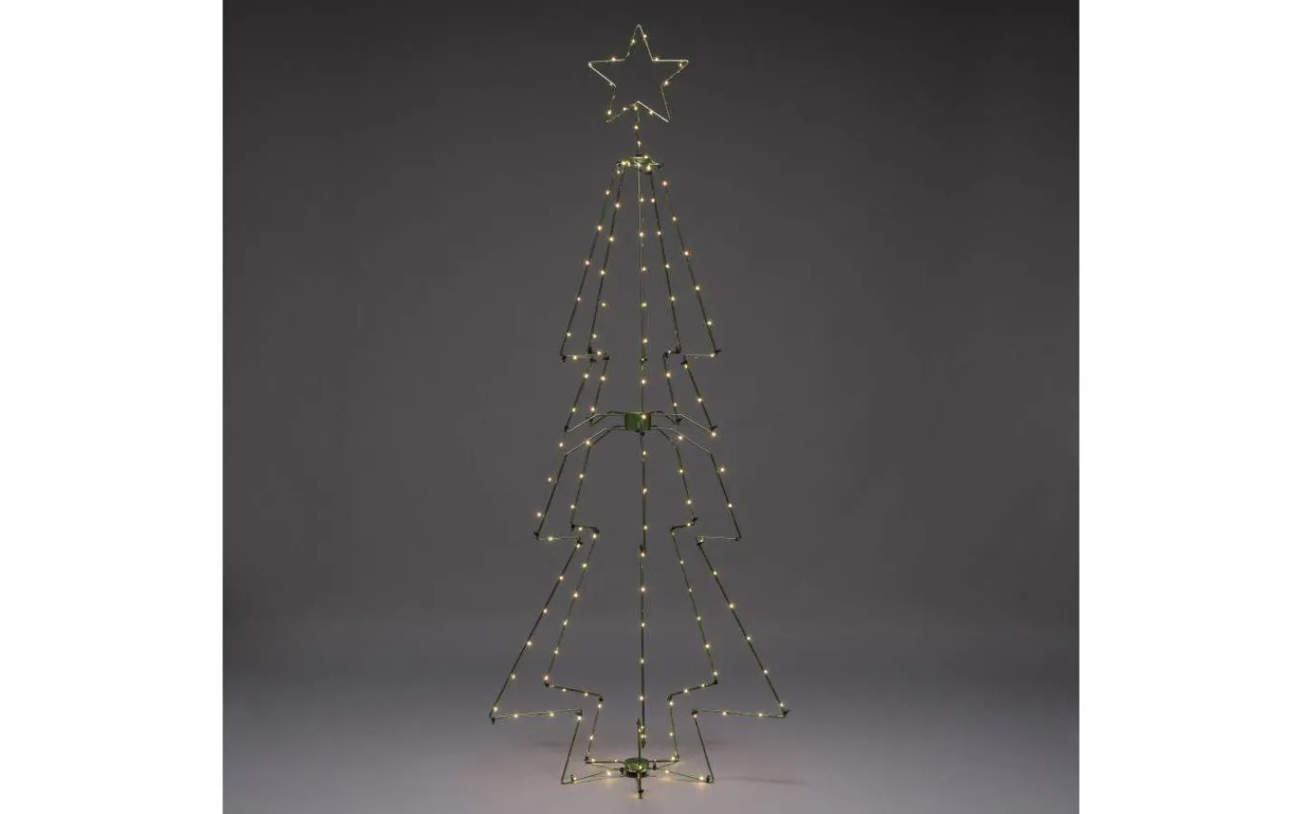 Julpynt Inomhus<Konstsmide Julgran i Metall 3D 210cm Mörkgrön