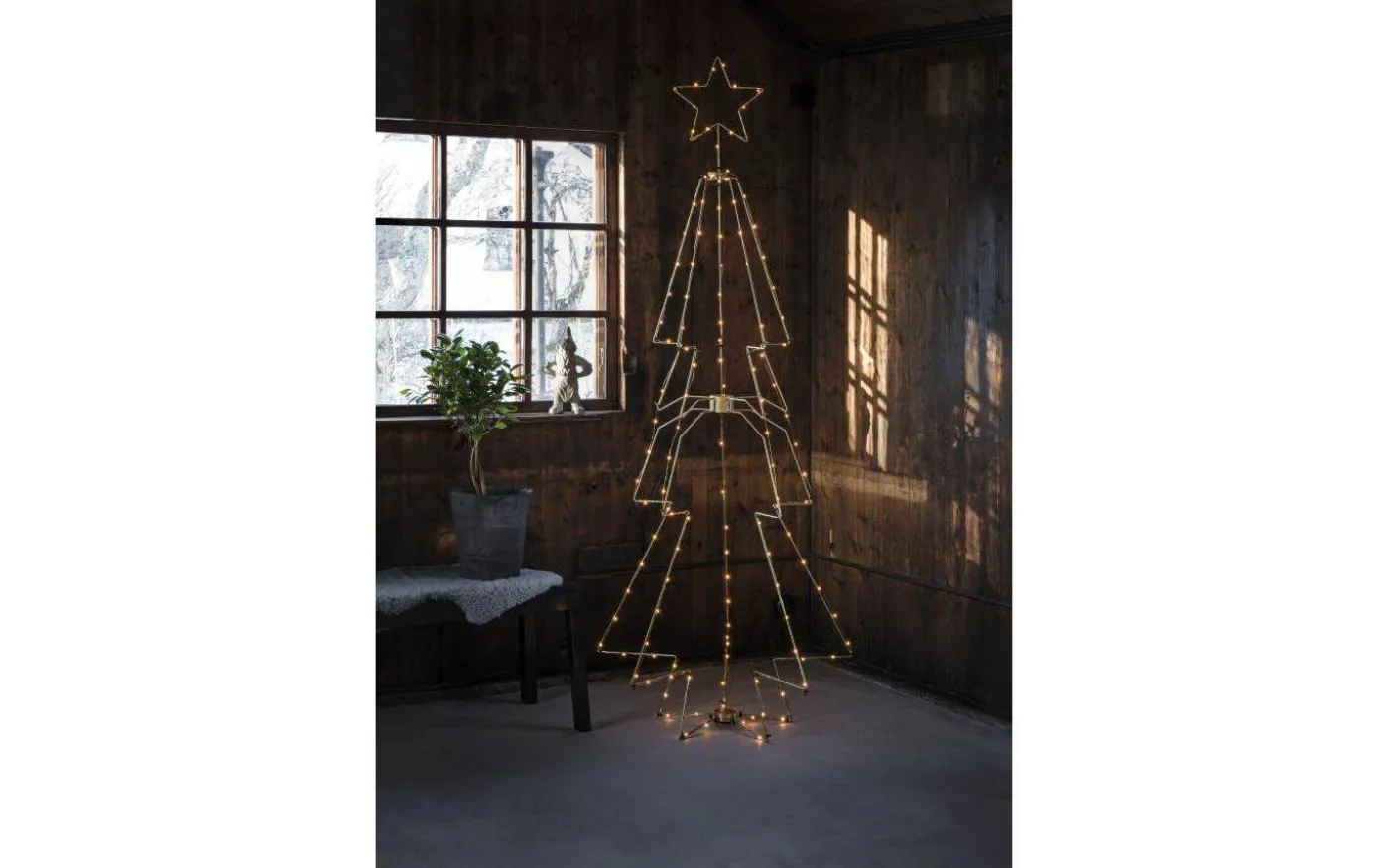 Julgran i Metall 3D 210cm Mässing