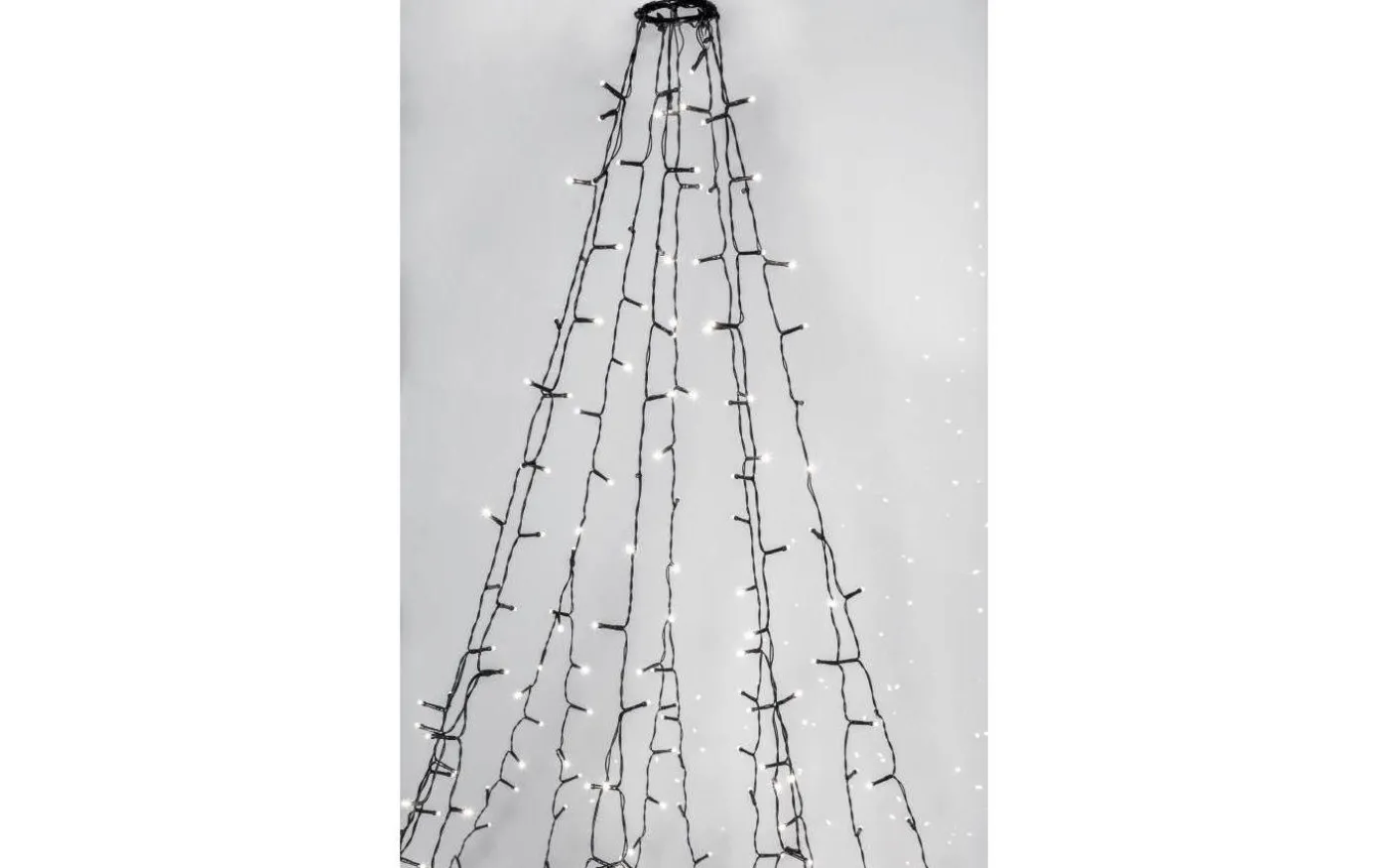 Julgransbelysning Crispy Ice White 2m 360LED IP44