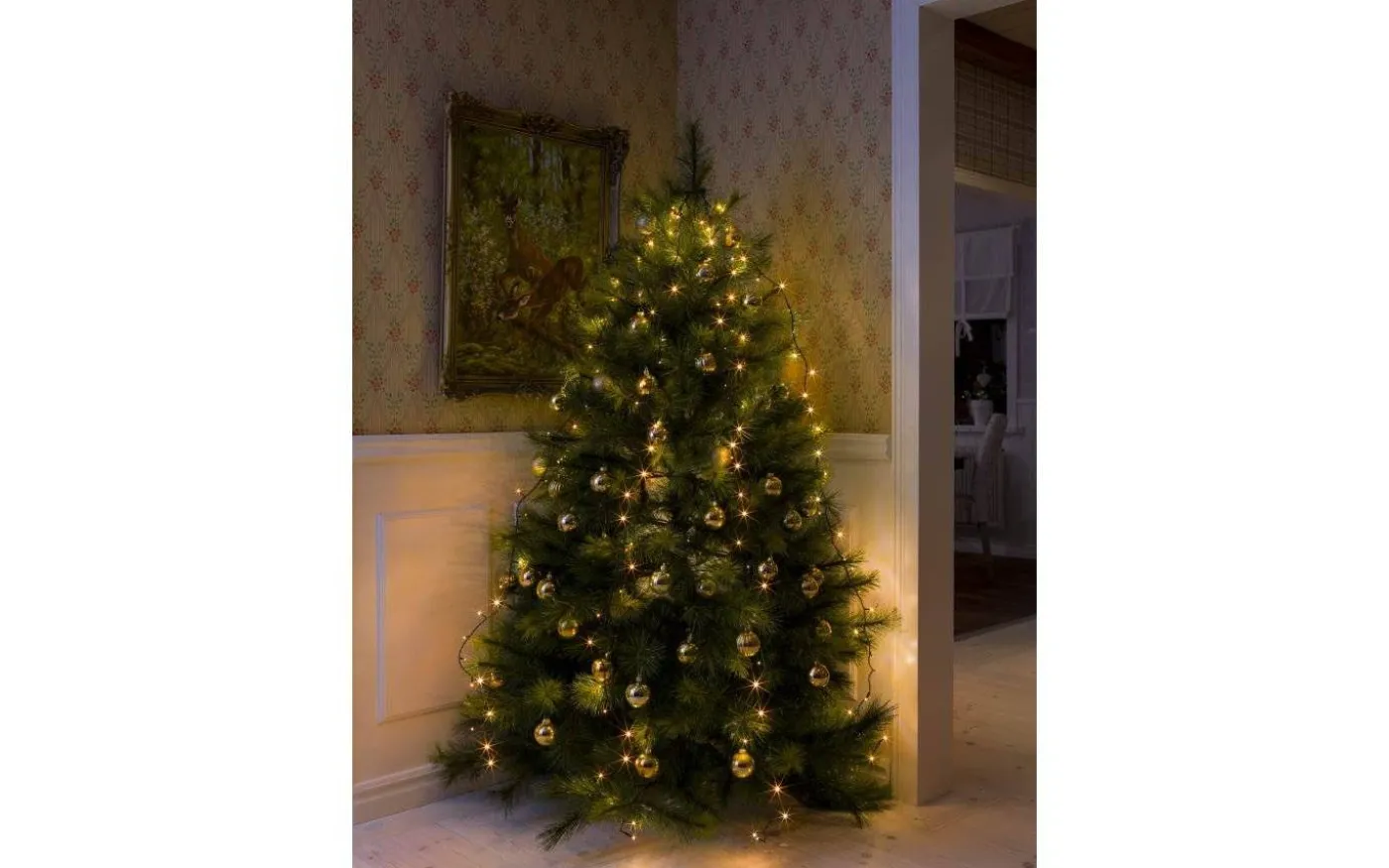 Julgransslinga LED 2,4m Amber Inomhus