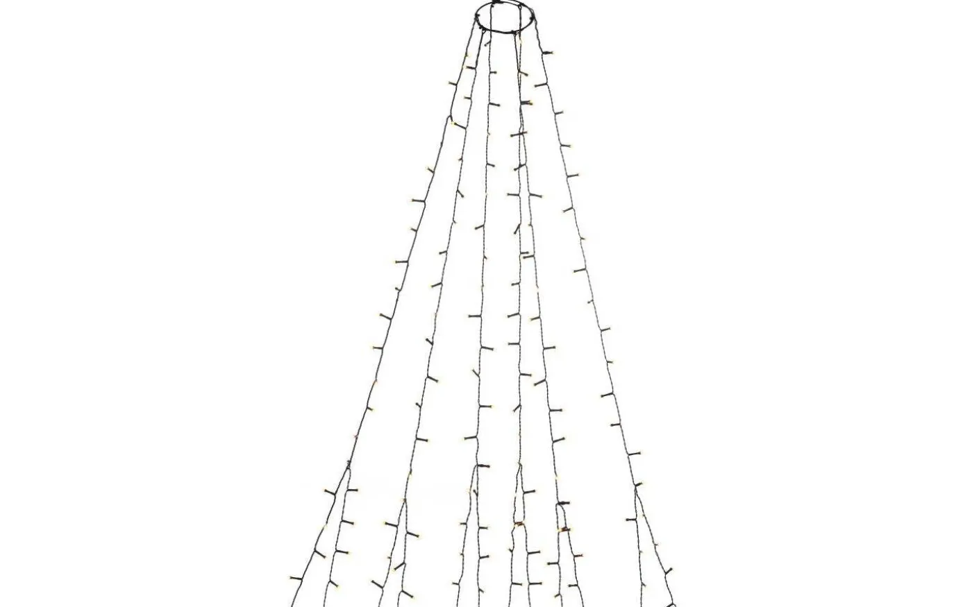 Julgransslinga 1,8m Frost Amber, Timerfunktion IP44