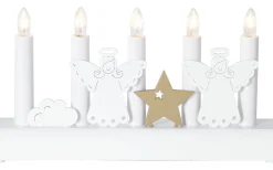 Julia Adventsljusstake Änglar Vit 15cm
