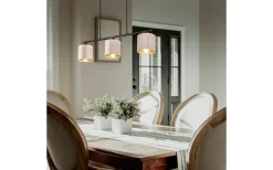 Avlånga Taklampor<Trio Lighting Julieta hänge 3-st E14 beige