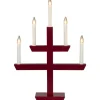 Konstsmide Julskimmer Adventsljusstake 48cm Mörkröd* Visa Alla Adventsljusstakar|Adventsljusstakar 31-60 Cm