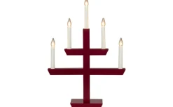 Konstsmide Julskimmer Adventsljusstake 48cm Mörkröd* Visa Alla Adventsljusstakar|Adventsljusstakar 31-60 Cm