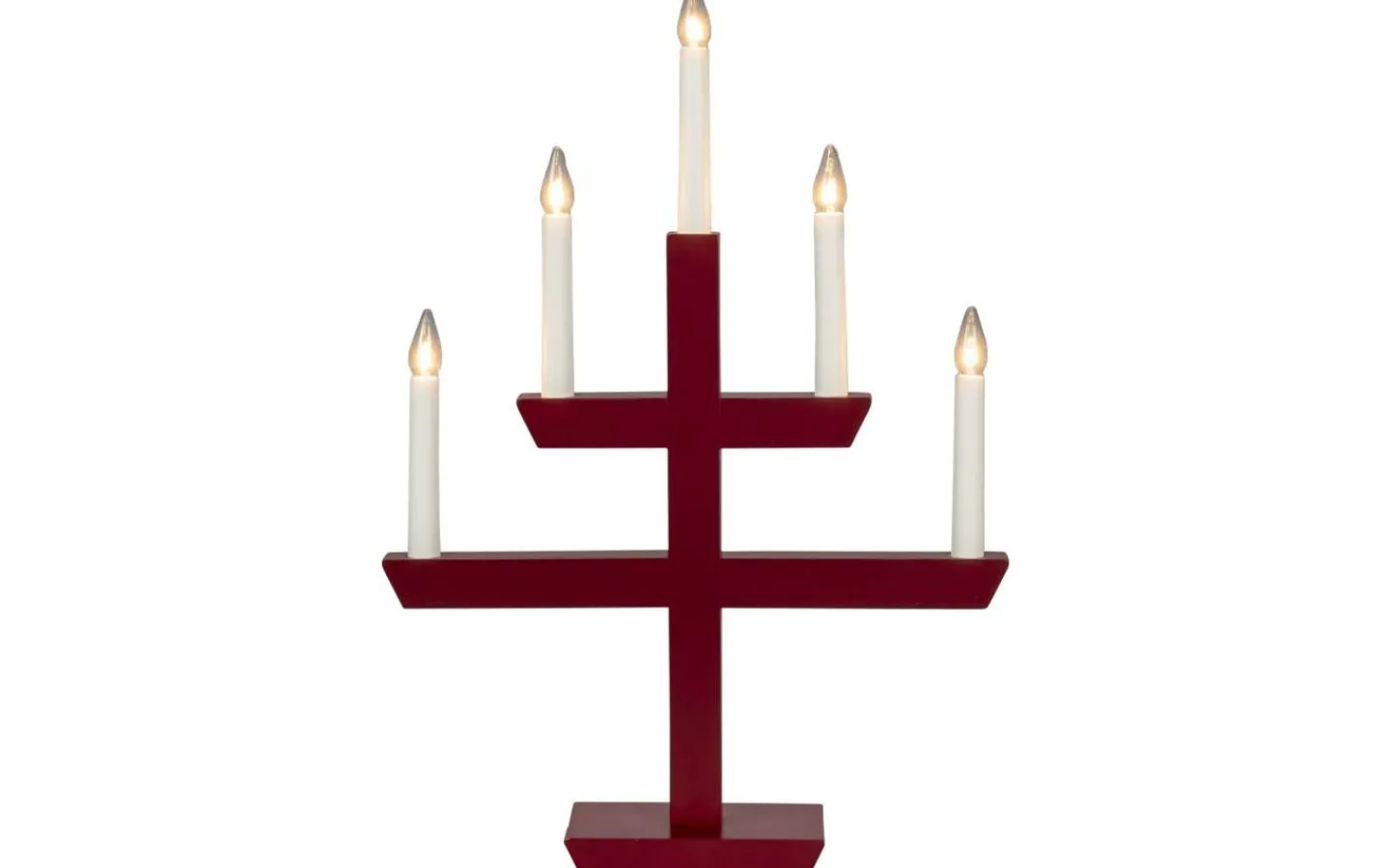 Konstsmide Julskimmer Adventsljusstake 48cm Mörkröd* Visa Alla Adventsljusstakar|Adventsljusstakar 31-60 Cm