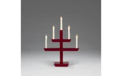 Konstsmide Julskimmer Adventsljusstake 48cm Mörkröd* Visa Alla Adventsljusstakar|Adventsljusstakar 31-60 Cm
