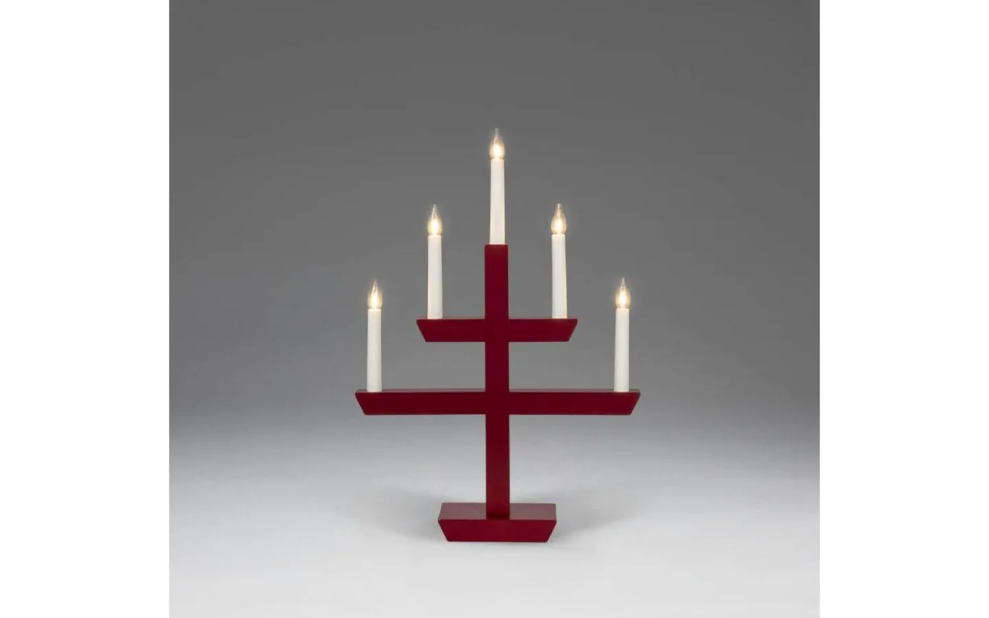 Konstsmide Julskimmer Adventsljusstake 48cm Mörkröd* Visa Alla Adventsljusstakar|Adventsljusstakar 31-60 Cm