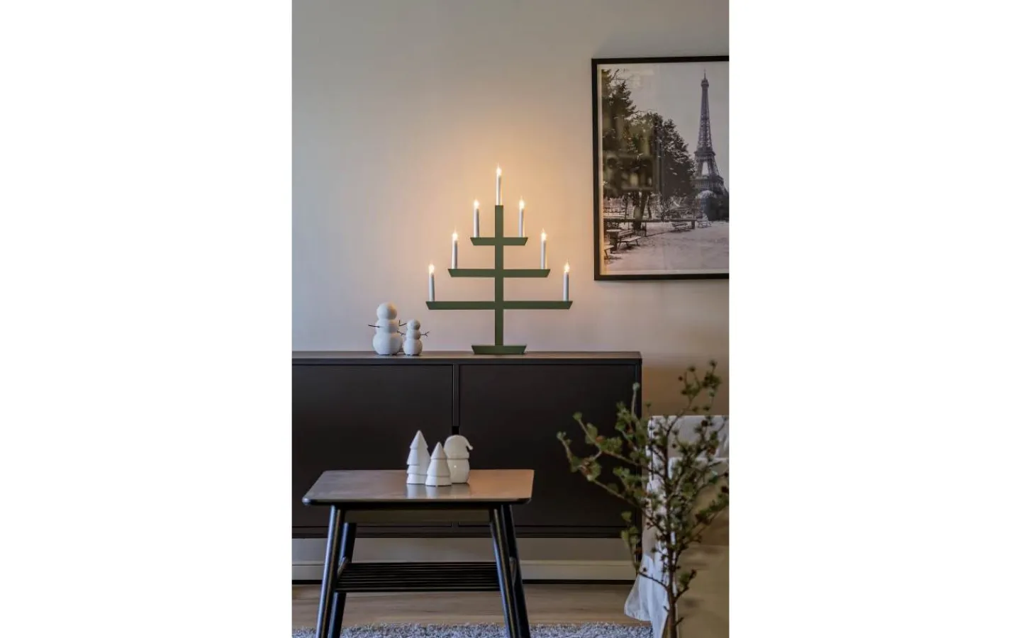 Konstsmide Julskimmer Adventsljusstake 61cm Mörkgrön* Visa Alla Adventsljusstakar|Adventsljusstakar 61-120 Cm