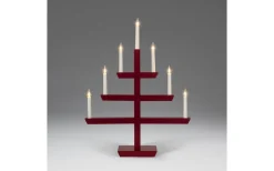 Julskimmer Adventsljusstake 61cm Mörkröd