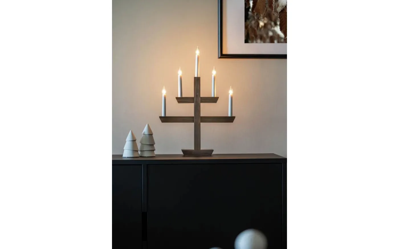 Julskimmer Adventsljusstake 48cm Brunbets