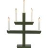 Visa Alla Adventsljusstakar|Adventsljusstakar 31-60 Cm<Konstsmide Julskimmer Adventsljusstake 48cm Mörkgrön