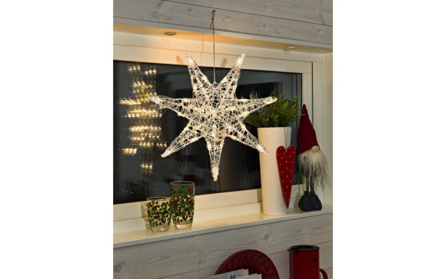 Julpynt Inomhus<Konstsmide Julstjärna LED 45cm Varmvit