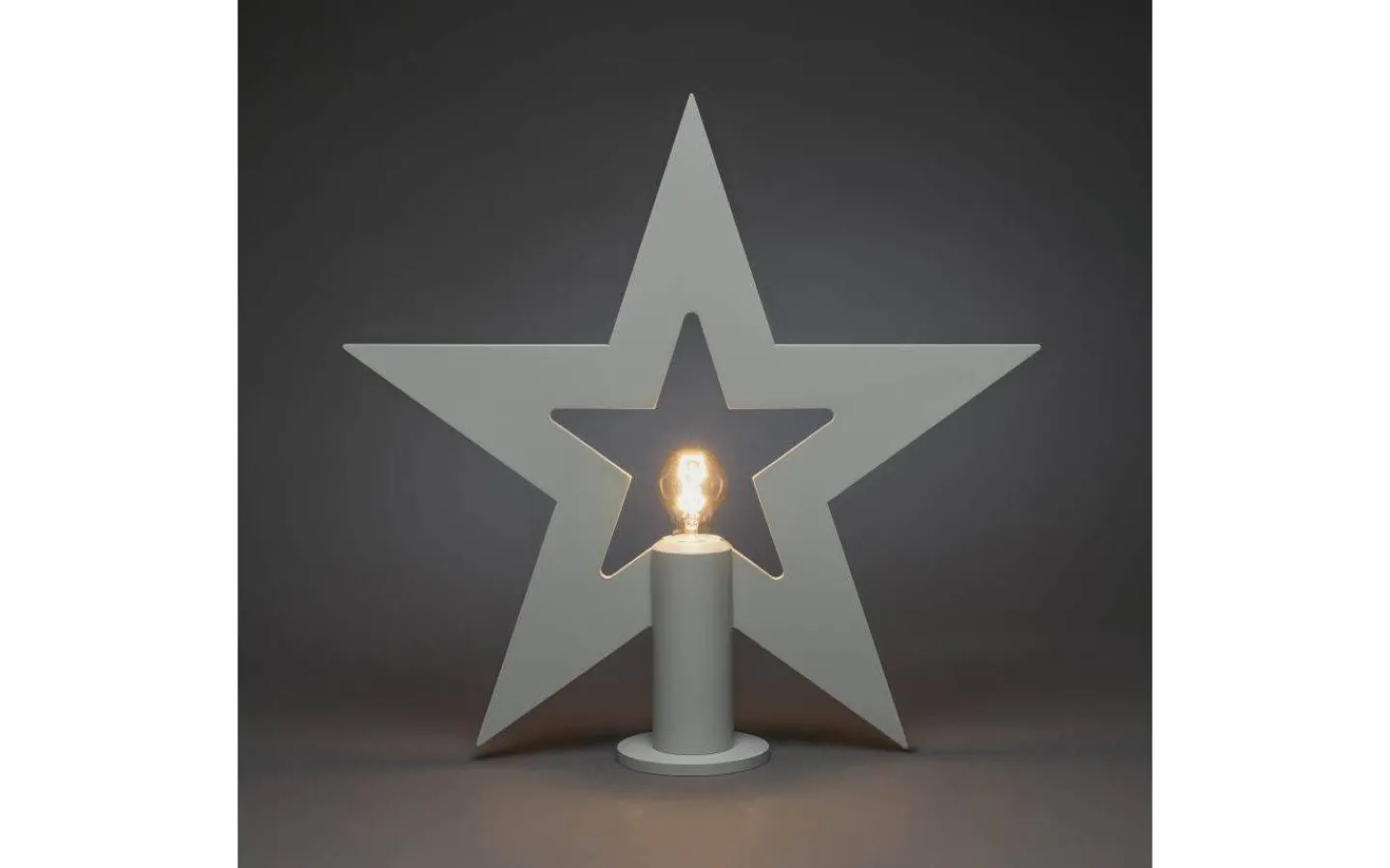 Julpynt Inomhus<Konstsmide Julstjärna på Fot 56cm Grå