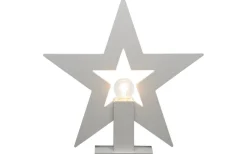 Julstjärna på Fot 35cm Vit