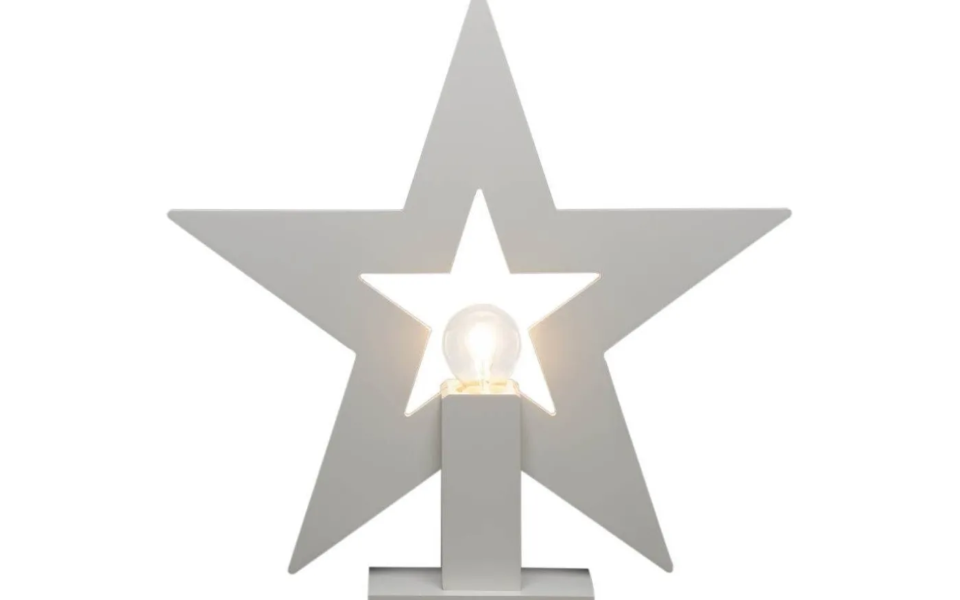 Julstjärna på Fot 35cm Vit