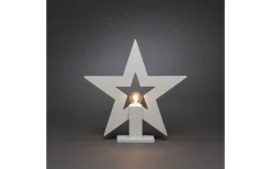 Julstjärna på Fot 35cm Vit