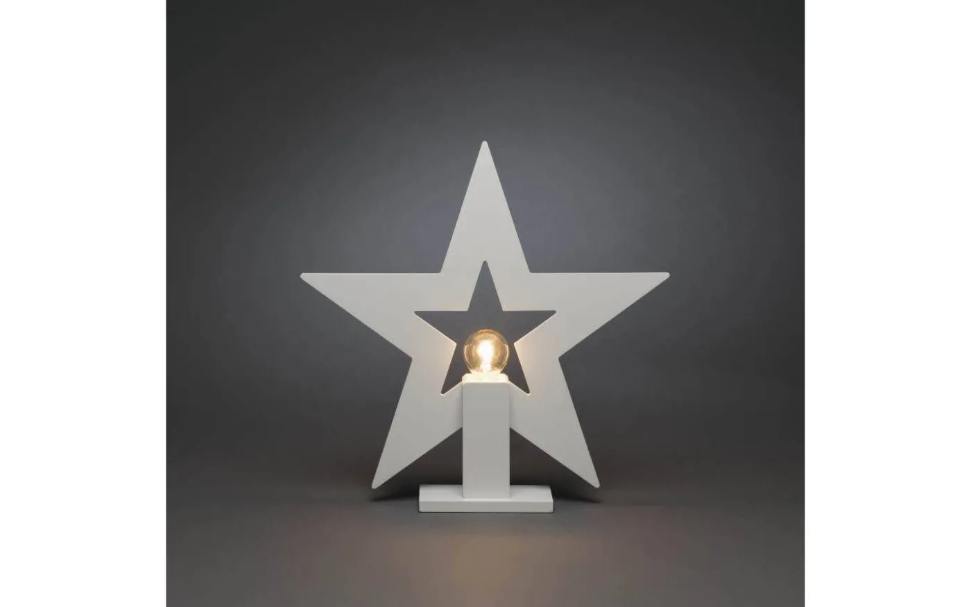 Julstjärna på Fot 35cm Vit