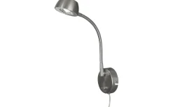 Sovrum|Läslampor<Aneta Juno Vägglampa LED 5W 3000K Stål