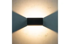 Dyberg Larsen Jupiter Vägglampa 13cm LED 2942K 6W Upp/Nedljus Svart IP54* Upp & Nedljus Lampor