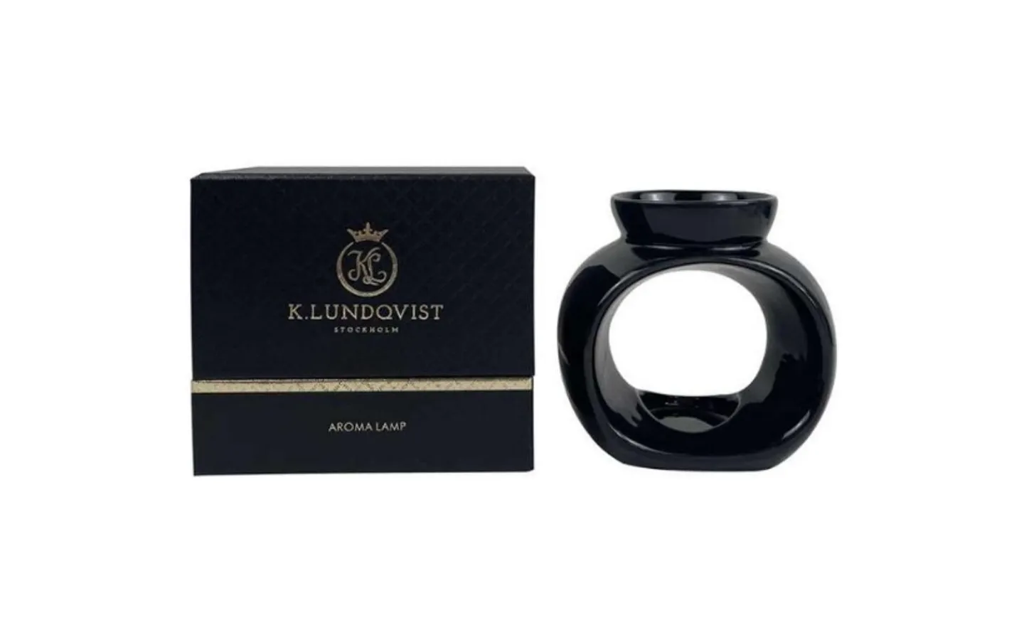 Doftljus & Doftpinnar<K. Lundqvist Stockholm K. Lundqvist Aromalampa Svart