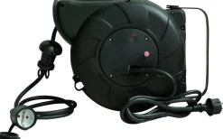 Malmbergs Kabelupprullare 12m 3G1,5mm² 3500W Svart IP44* Grendosor & Förlängningskablar