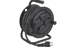 Grendosor & Förlängningskablar<PR Home Kabelvinda 4st Uttag Utomhus 10m Svart