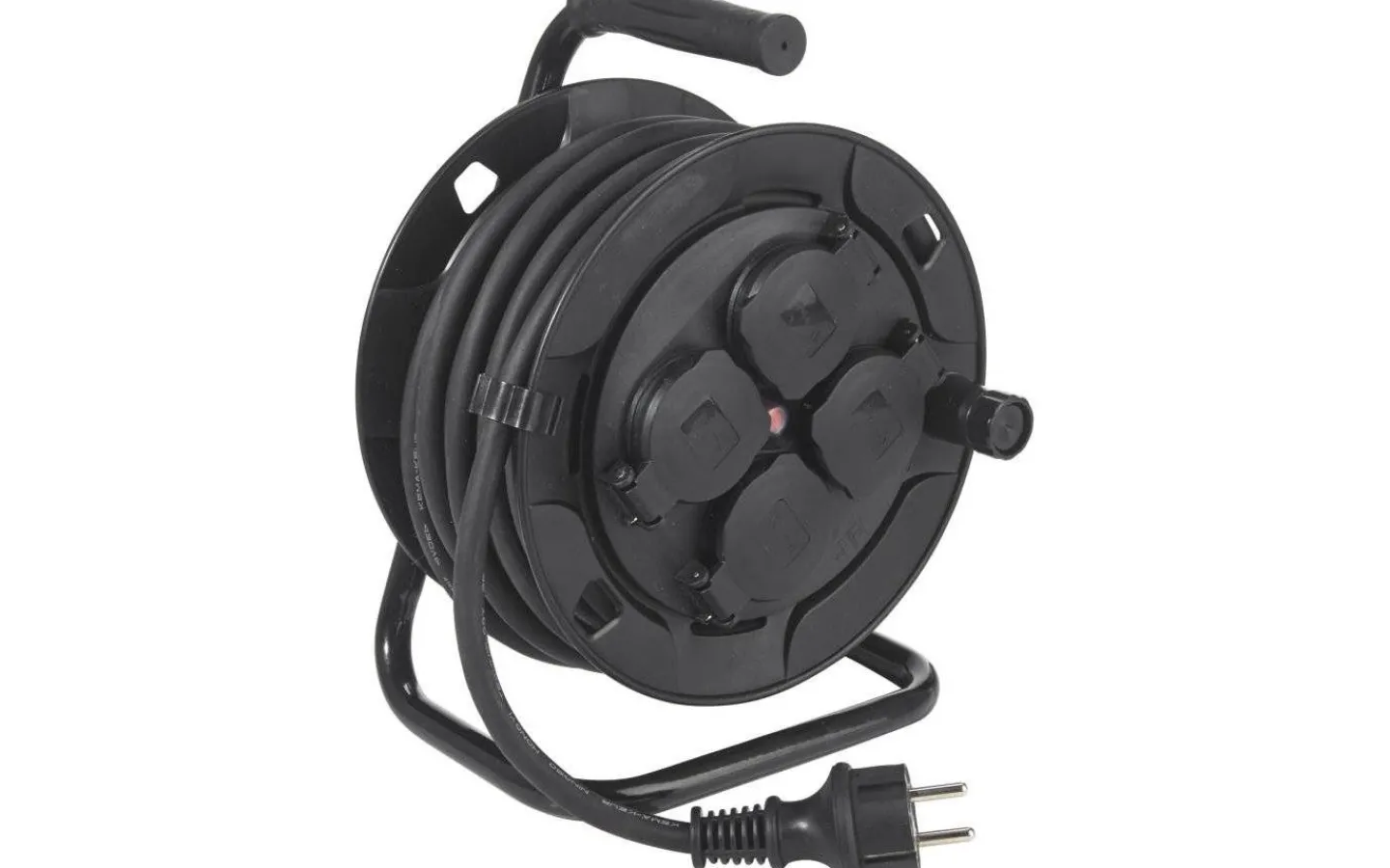 Grendosor & Förlängningskablar<PR Home Kabelvinda 4st Uttag Utomhus 10m Svart