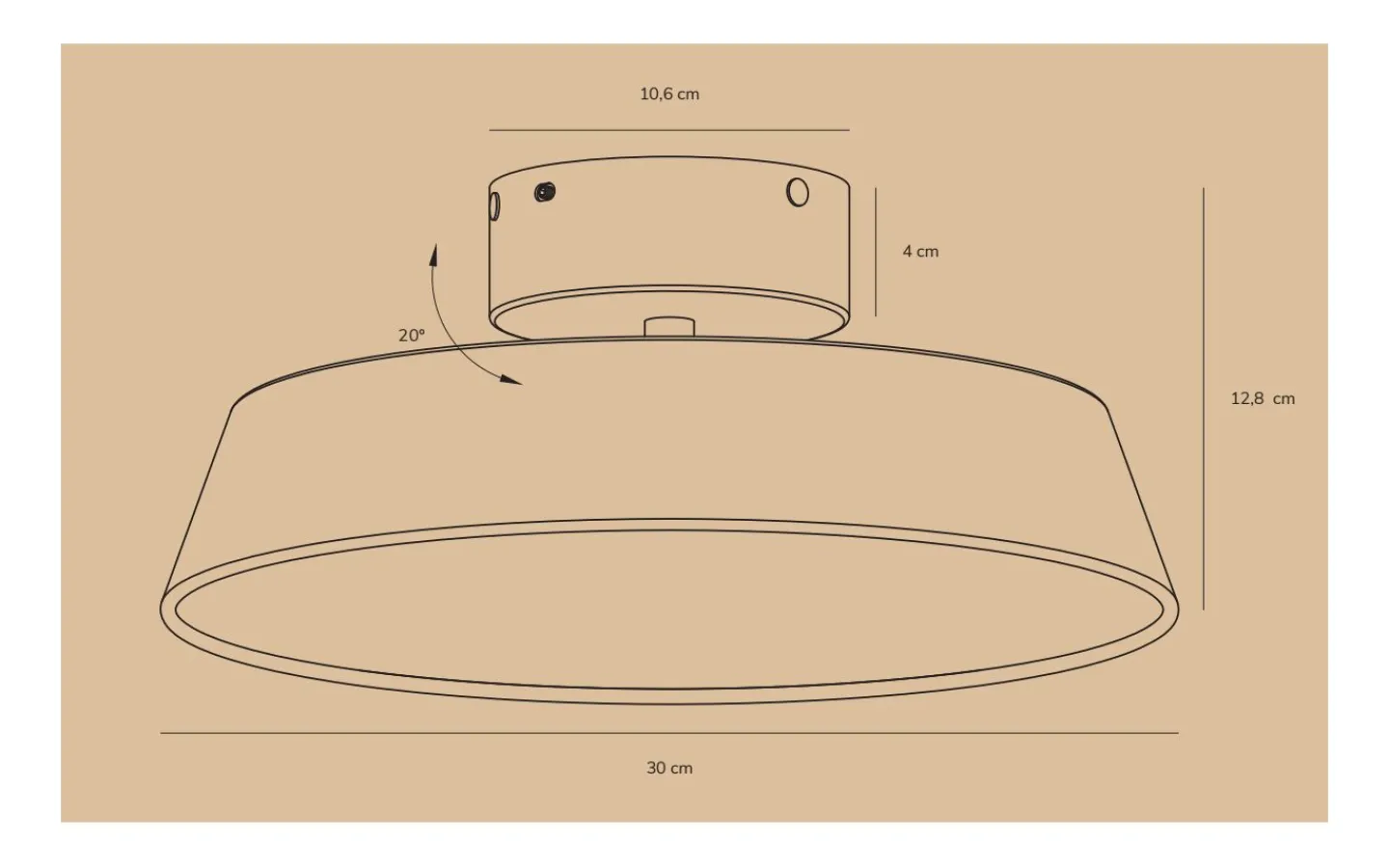 Design for the people Kaito 2 Plafond 30cm LED 3000K 10,5W Grå* Hall & Trappa|Plafonder