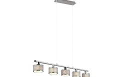 Avlånga Taklampor<Trio Lighting Kaprun Takpendel 5-delad E14 krom/grå