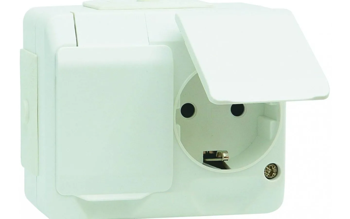 Strömbrytare & Vägguttag<Malmbergs Kapslat vägguttag, 2-vägs, IP44