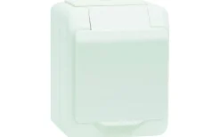 Kapslat vägguttag, 1-vägs, IP44