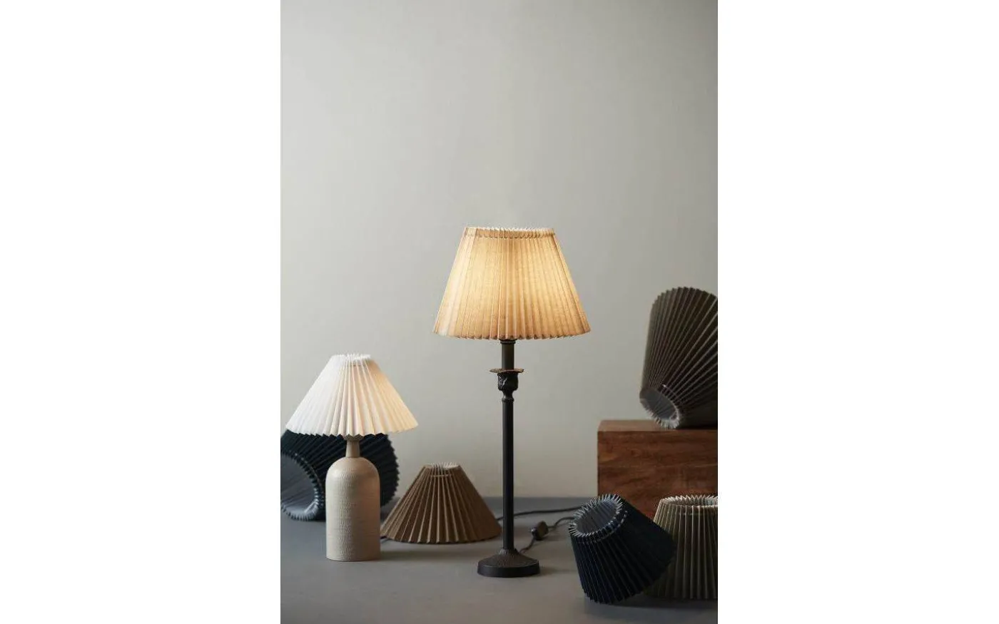 Karin Lampskärm Ø18cm Veckad Petrol