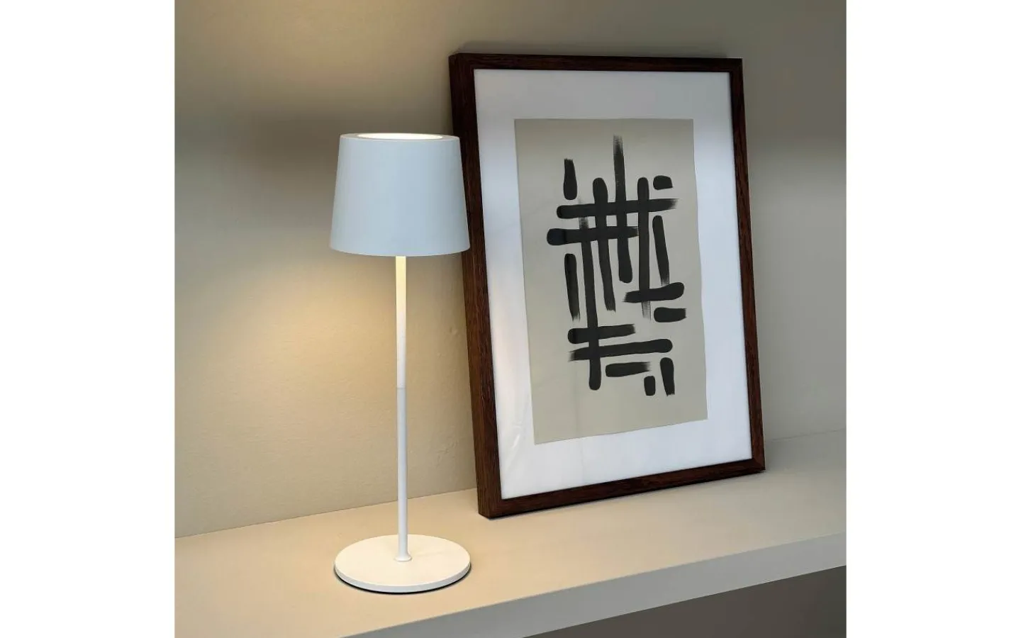 Dyberg Larsen Karl Uppladdningsbar Bordslampa 37cm LED 3000K 2W Vit IP44* Uppladdningsbara Lampor Utomhus|Uppladdningsbara Lampor Utomhus