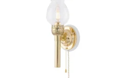 Karlskronalampett - Mässing / Brytare / Vitt fäste