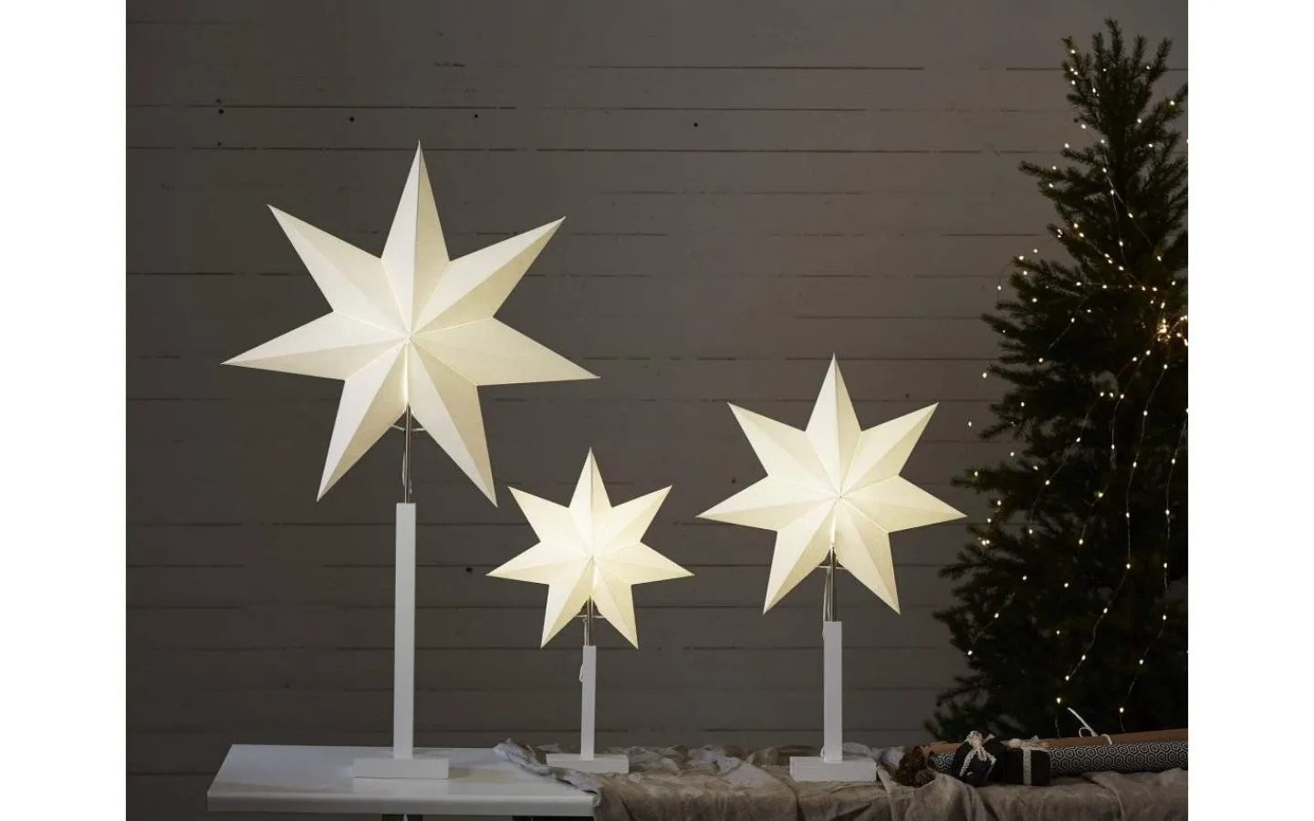 Visa Alla Julstjärnor|Julstjärnor På Fot<Star Trading Karo Jultjärna på fot 52 cm Vit