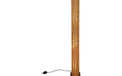 Trio Lighting Karuni Golvlampa 3xE27 matt svart/trä* Golvlampor