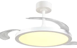 Kasfjord Takfläkt 107cm LED matt vit stjärnljus