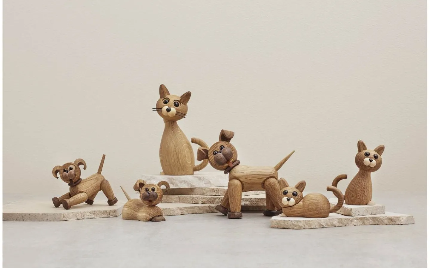 Spring Copenhagen Katt Big Lucky Trädekoration 38cm Ek/Lönn* Trädekorationer