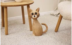 Spring Copenhagen Katt Big Lucky Trädekoration 38cm Ek/Lönn* Trädekorationer