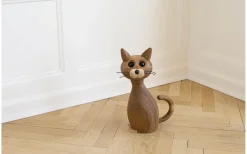 Spring Copenhagen Katt Big Lucky Trädekoration 38cm Ek/Lönn* Trädekorationer