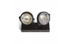 Avlånga Takspotlights|Takspot Med 2 Lampor<Rendl Kelly II Takspotlight Svart LED 2x12W 3000K