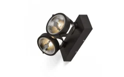 Avlånga Takspotlights|Takspot Med 2 Lampor<Rendl Kelly II Takspotlight Svart LED 2x12W 3000K