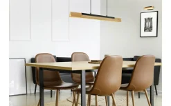 Avlånga Taklampor<Trio Lighting Kerala Takpendel LED matt svart/trä