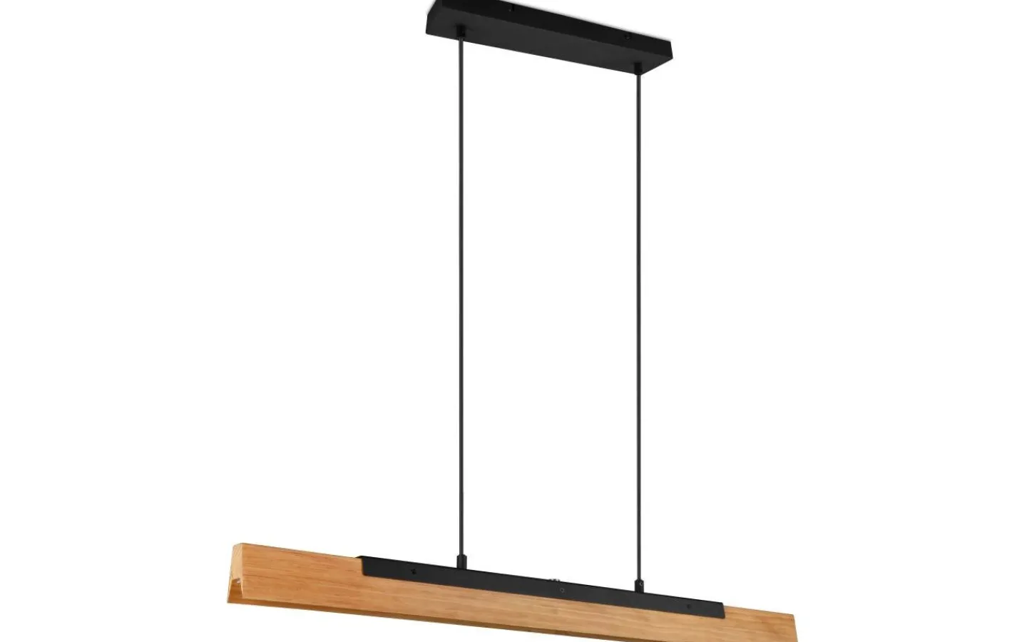 Avlånga Taklampor<Trio Lighting Kerala Takpendel LED matt svart/trä