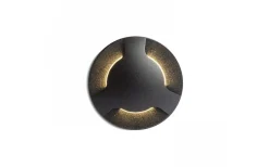 Infälld Murbelysning<Rendl Kick III Infälld Vägglampa Svart 230V LED 1W IP54 3000K