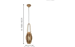 Kinross Fönsterlampa 19cm Brun
