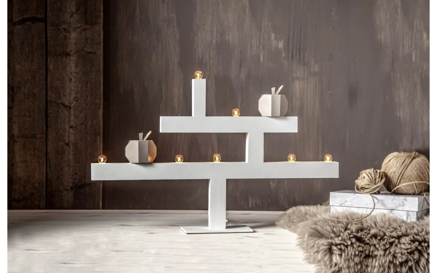 Visa Alla Adventsljusstakar|Adventsljusstakar 31-60 Cm<Star Trading Kivik Adventsljusstake 40cm Vit