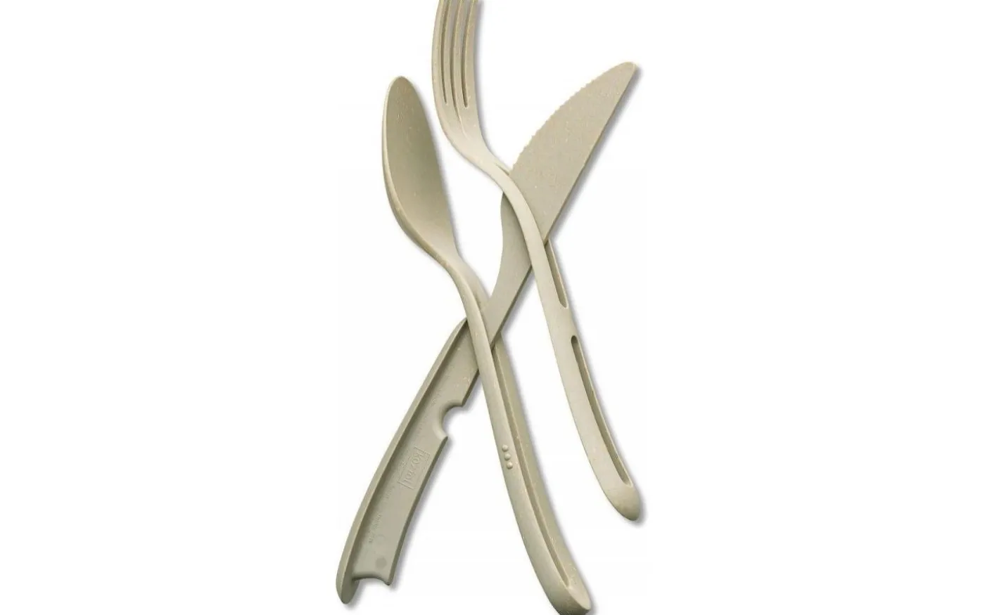 Klikk Bestickset 3 delar Beige